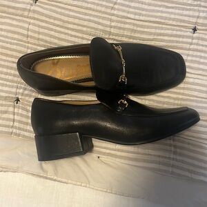 Sam Edelman black loafer heels